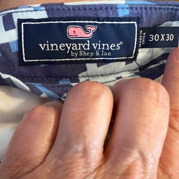 EUC Vineyard Vines Slim Fit Breaker Pant Digital Camo Blue Camouflage 30 x 30 - Picture 4 of 5